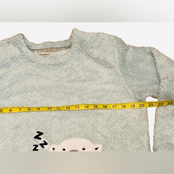 BearPaw Women’s Large light Blue Cozy Fleece Sleep Set with Jogger Style Pants - Picture 6 of 10